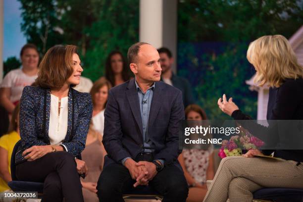 Pictured: Hilary Farr, David Visentin and Megyn Kelly on Monday, July 23, 2018 --