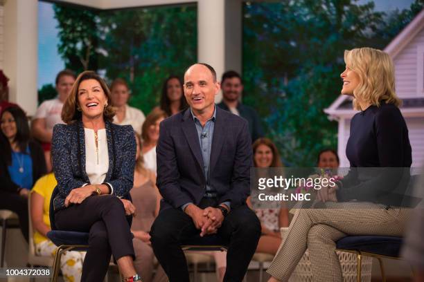 Pictured: Hilary Farr, David Visentin and Megyn Kelly on Monday, July 23, 2018 --