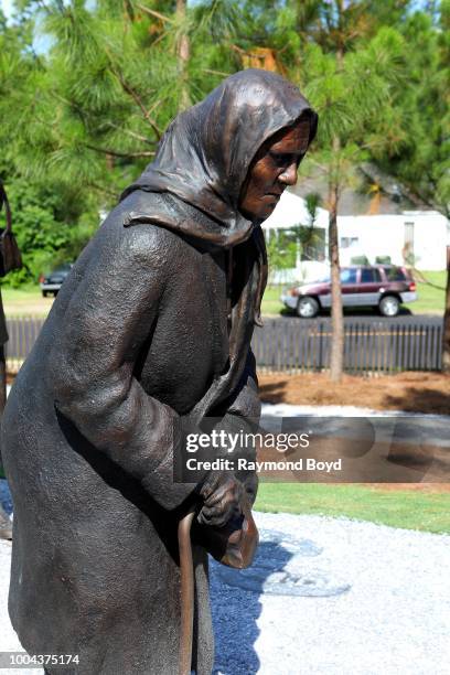 Dana King's 'Guided By Justice' statue, dedicated to black women who sustained the Montgomery Bus Boycott and collectively walked thousands of miles,...