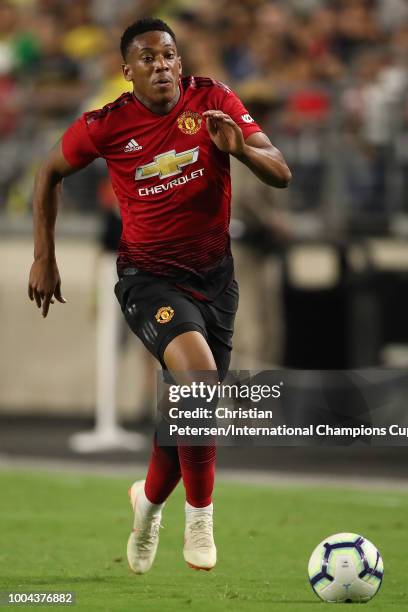 Anthony Martial of Manchester United controls the ball during the International Champions Cup game against Club America at the University of Phoenix...