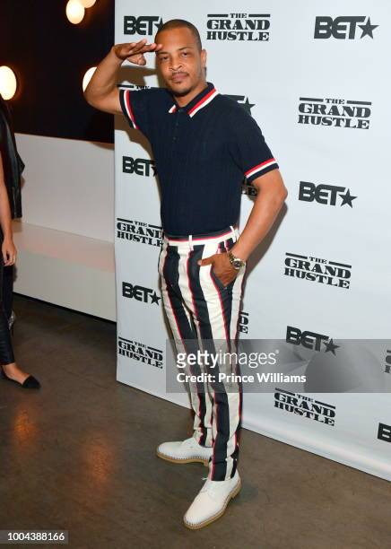Rapper/actor Tip 'T.I.' Harris attends 'The Grand Hustle' Exclusive Viewing Party at at The Gathering Spot on July 19, 2018 in Atlanta, Georgia.