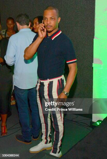 Rapper/actor Tip 'T.I.' Harris attends 'The Grand Hustle' Exclusive Viewing Party at at The Gathering Spot on July 19, 2018 in Atlanta, Georgia.