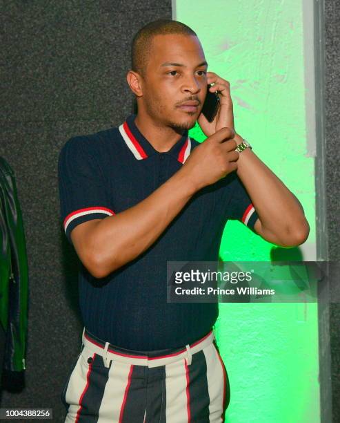 Rapper/actor Tip 'T.I.' Harris attends 'The Grand Hustle' Exclusive Viewing Party at at The Gathering Spot on July 19, 2018 in Atlanta, Georgia.