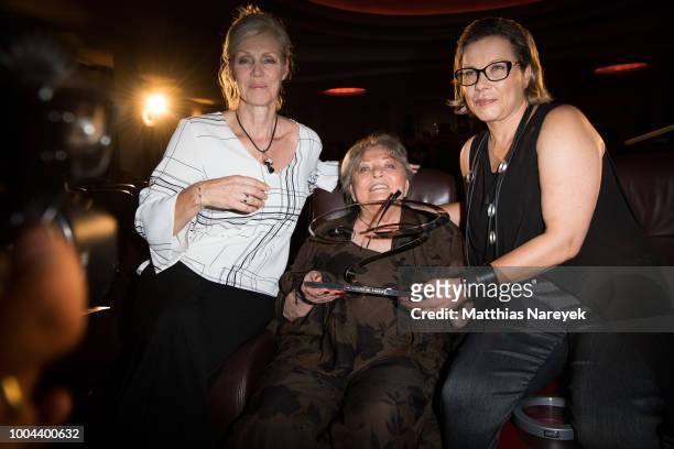Marika George, Karin Baal and Tanja George attend the Goetz George Award at Astor Film Lounge on July 23, 2018 in Berlin, Germany.