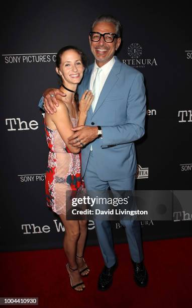 Actor Jeff Goldblum and wife Emilie Livingston attend Sony Pictures Classics' Los Angeles premiere of "The Wife" at the Pacific Design Center on July...