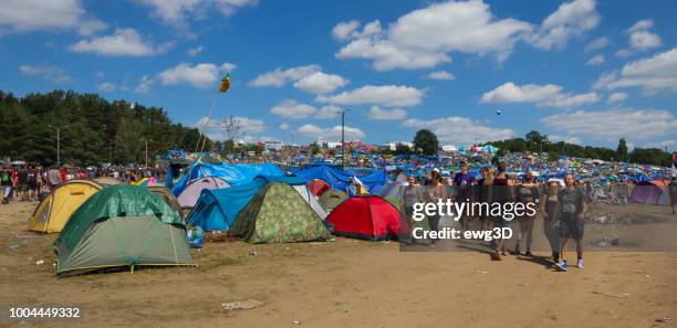 woodstock muziekfestival 2016, polen - entertainment tent stockfoto's en -beelden