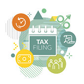 Tax Filing - Abstract - Illustration