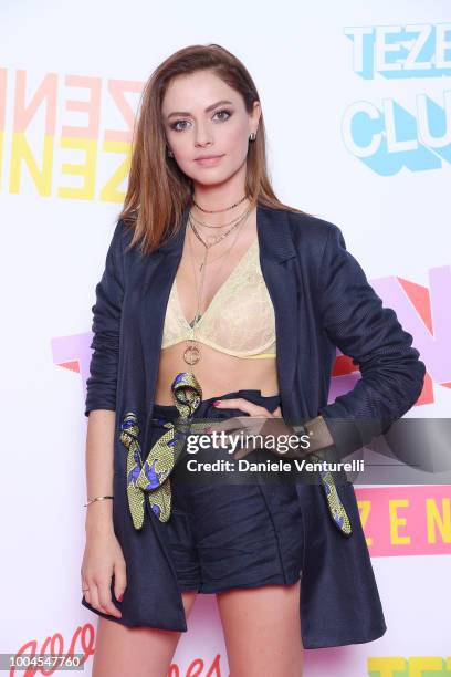 Singer Annalisa attends Tezenis show on July 24, 2018 in Verona, Italy.