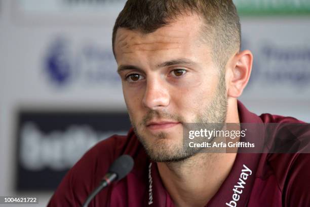 Jack Wilshere of West Ham United at the Press Conference to officially unveil the club's new manager, Manuel Pellegrini, and newly signed players...