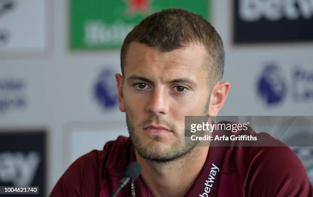 Jack Wilshere of West Ham United at the Press Conference to officially unveil the club's new manager, Manuel Pellegrini, and newly signed players...
