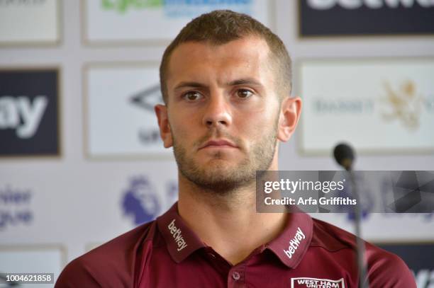 Jack Wilshere of West Ham United at the Press Conference to officially unveil the club's new manager, Manuel Pellegrini, and newly signed players...