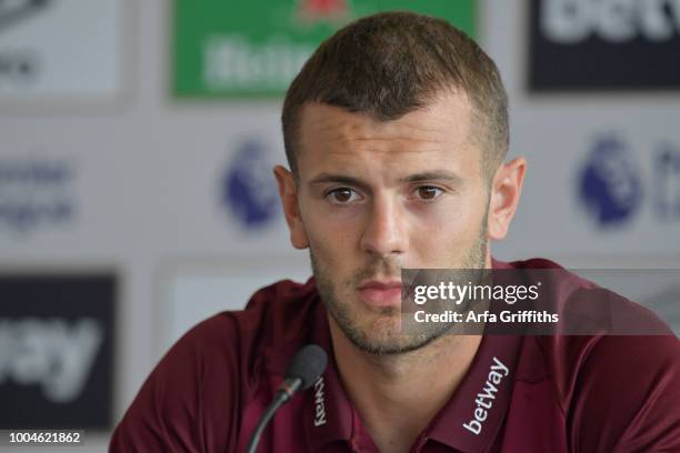 Jack Wilshere of West Ham United at the Press Conference to officially unveil the club's new manager, Manuel Pellegrini, and newly signed players...