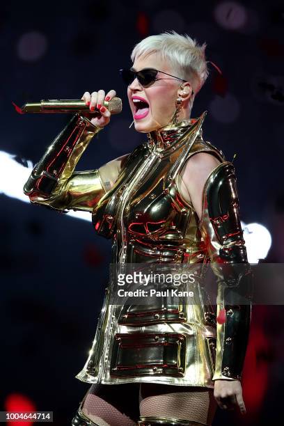 Katy Perry performs at Perth Arena on July 24, 2018 in Perth, Australia.
