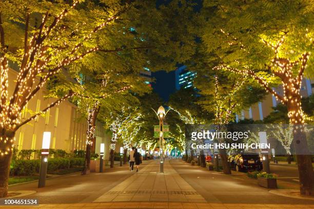 kobe lamplight street - kobe japan stock pictures, royalty-free photos & images