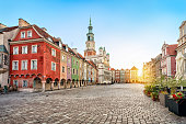 Stary Rynek square and old Town Hall in Poznan, Poland