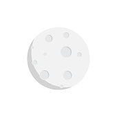 moon icon flat design