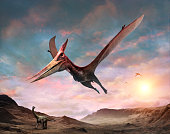 Pteranodon scene 3D illustration