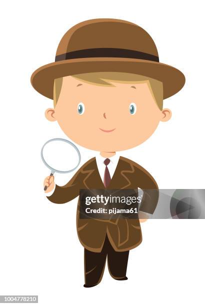 illustrazioni stock, clip art, cartoni animati e icone di tendenza di investigatore - detective