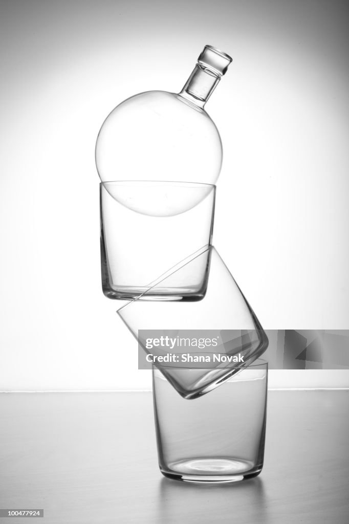 Glassware in a Stack