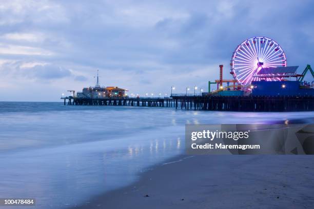 santa monica, the pier - santa monica pier foto e immagini stock