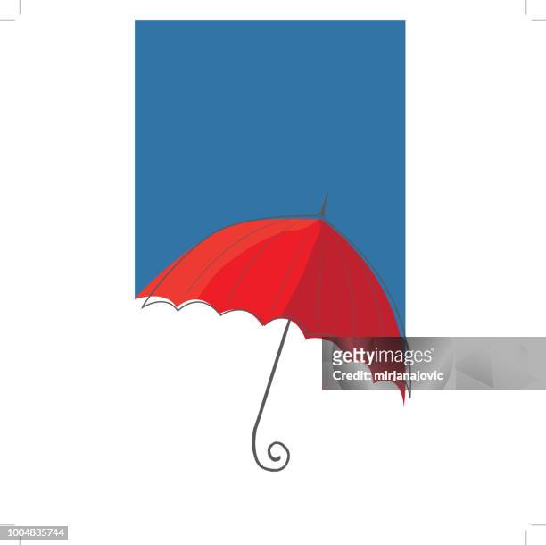 umbrella - sun safety stock illustrations