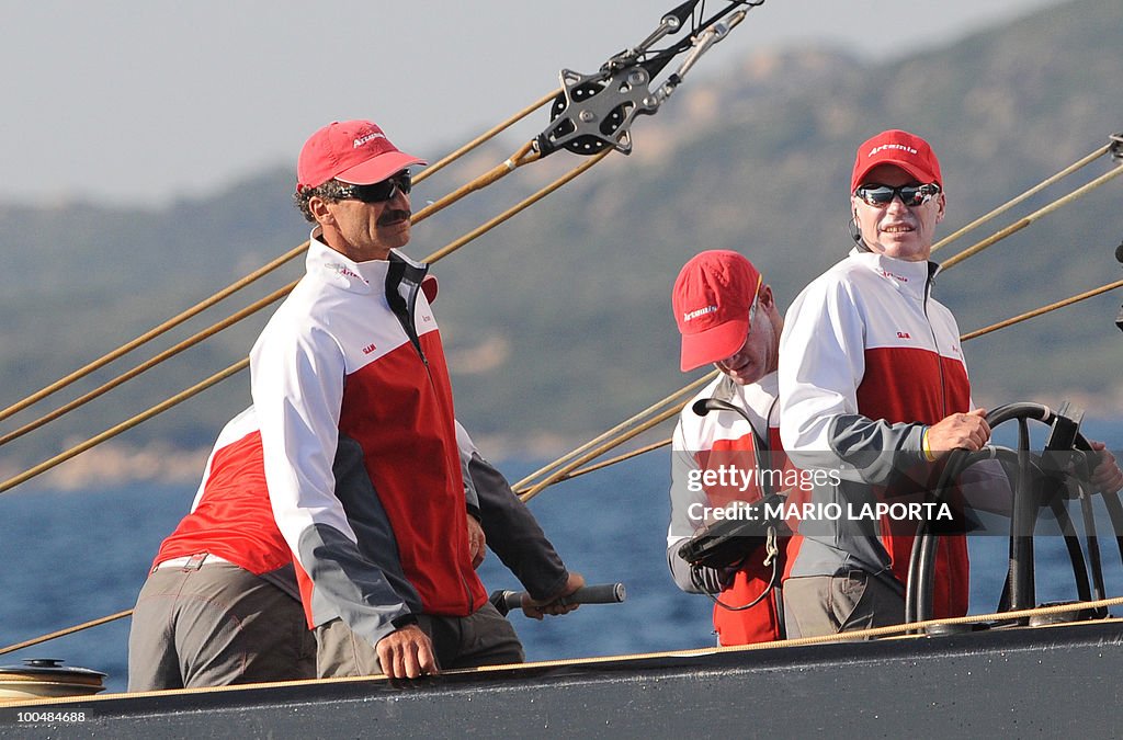 The helmsman of Swedish team Artemis Ter