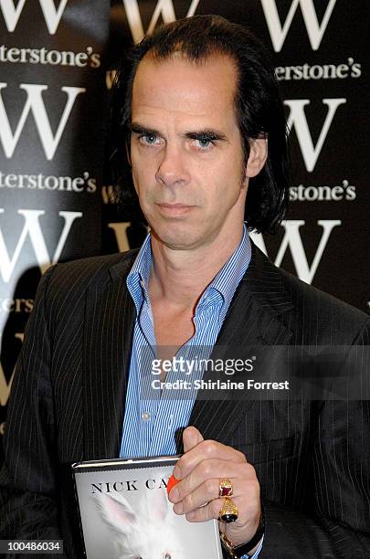 Nick Cave attends his book signing at Waterstones on September 28, 2009 in Manchester, England.