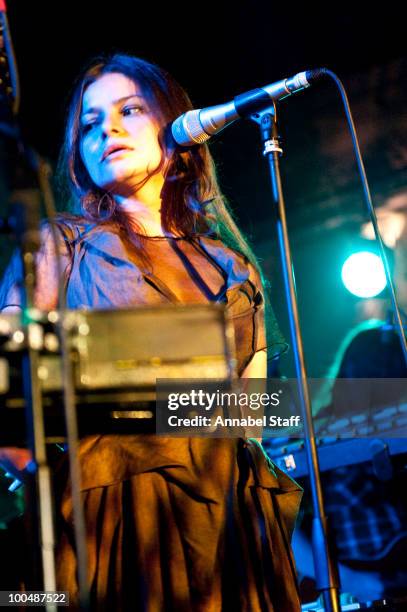 Hope Sandoval of Hope Sandoval And The Warm Intentions performs on stage at Bush Hall on May 24, 2010 in London, England.