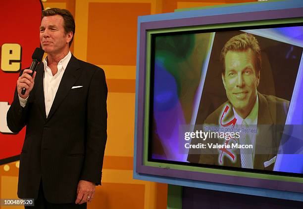 Actor Peter Bergman attends "The Price Is Right" Daytime Emmys-themed episode taping at CBS Studios on May 24, 2010 in Los Angeles, California.