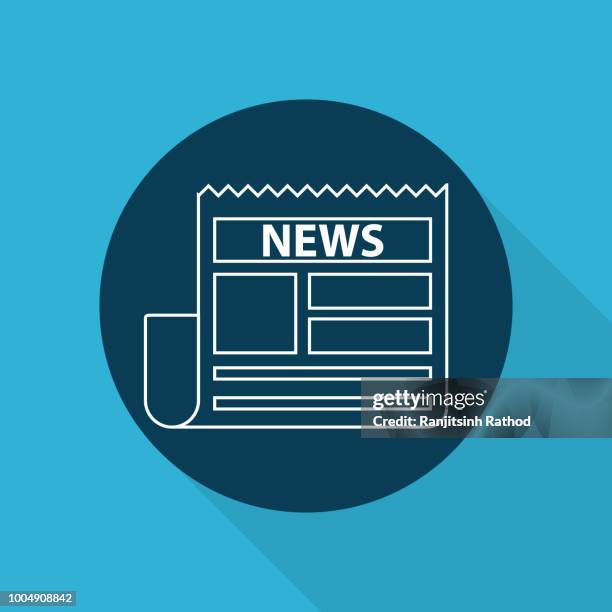 newspaper icon - press release stock illustrations