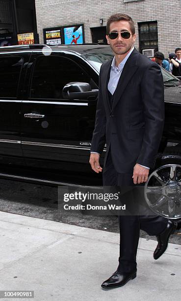 Jake Gyllenhaal visits "Late Show With David Letterman" at the Ed Sullivan Theater on May 24, 2010 in New York City.