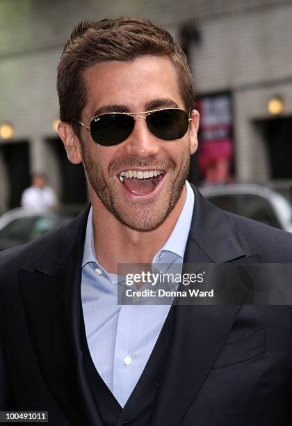 Jake Gyllenhaal visits "Late Show With David Letterman" at the Ed Sullivan Theater on May 24, 2010 in New York City.