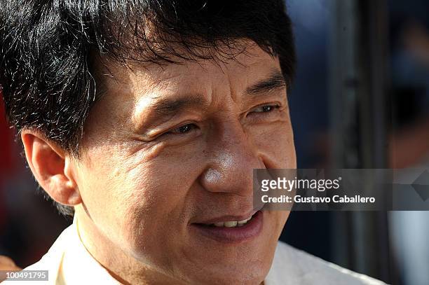 Actor Jackie Chan attends a special screening of Columbia Pictures' The Karate Kid at Regal South Beach on May 24, 2010 in Miami, Florida.