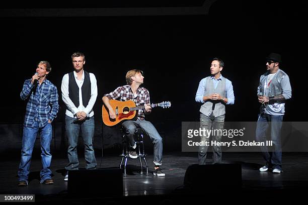 Brian Littrell, Nick Carter, Howie Dorough and A. J. McLean of The Backstreet Boys attend DoSomething.org's celebration of the 2010 Do Something...