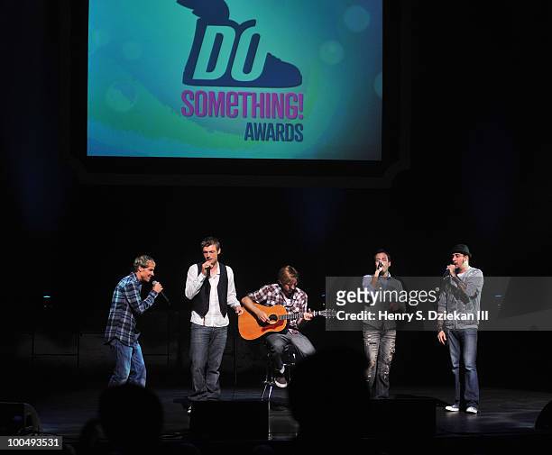 Brian Littrell, Nick Carter, Howie Dorough and A. J. McLean of The Backstreet Boys attend DoSomething.org's celebration of the 2010 Do Something...
