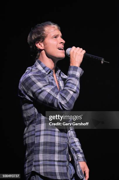 Singer Brian Littrell of the pop band Backstreet Boys performs live on stage at DoSomething.org's celebration of the 2010 Do Something Award nominees...