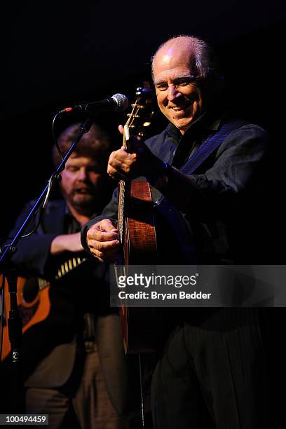 Musician Jimmy Buffett performs onstage at the The Film Society of Lincoln Center's 37th Annual Chaplin Award gala at Alice Tully Hall on May 24,...