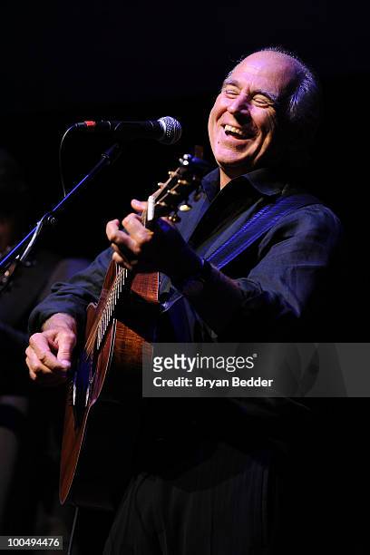 Musician Jimmy Buffett performs onstage at the The Film Society of Lincoln Center's 37th Annual Chaplin Award gala at Alice Tully Hall on May 24,...