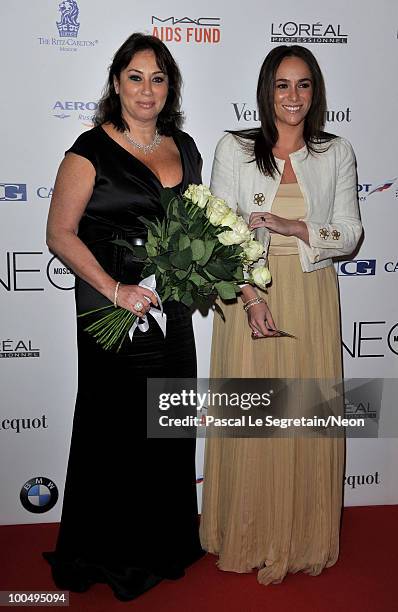 Alla Verber and Ekaterina Verber arrive at the NEON Charity Gala in aid of the IRIS Foundation at the Capital City on May 24, 2010 in Moscow, Russia.