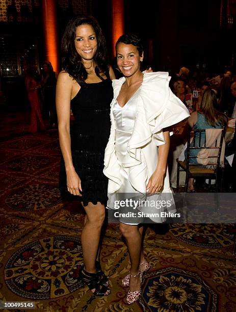 Veronica Webb and Erica Reid attend the 9th Annual ARTrageous Gala Dinner and Art Auction at Cipriani, Wall Street on May 24, 2010 in New York City.