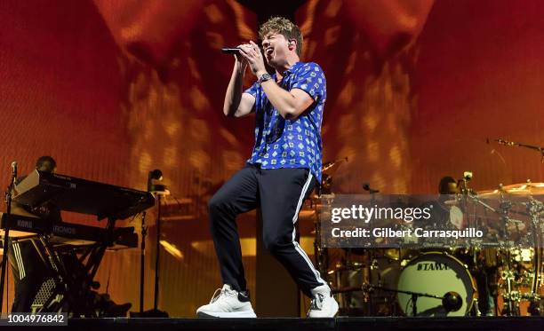 Singer-songwriter Charlie Puth performs during the 2018 Honda Civic Tour presents Charlie Puth Voicenotes with special guest Hailee Steinfeld at BB&T...