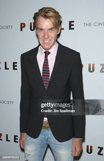 Racing driver Ken Downing attends the screening of "Puzzle" hosted by Sony Pictures Classics and The Cinema Society at The Roxy Cinema on July 24,...