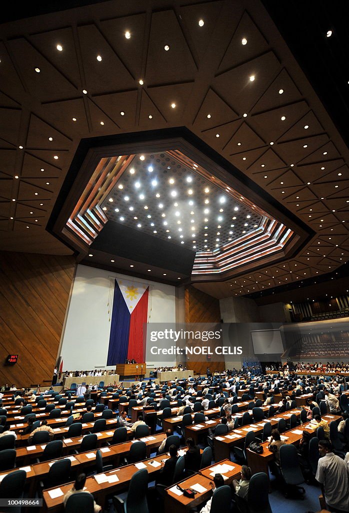 The plenary hall of the Congress in Quez