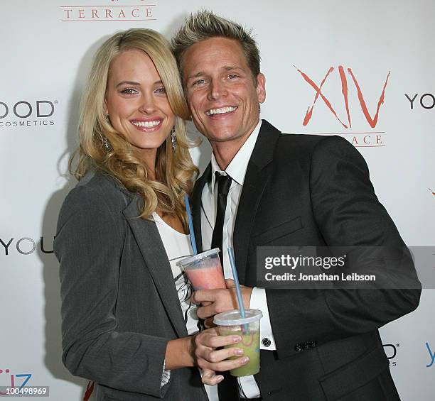 Peta Murgatroyd and Damien Whitewood attend the Birthday Celebration For Edyta Sliwinska From "Dancing With The Stars" at XIV on May 24, 2010 in West...