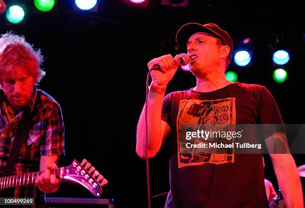 Singer Dan Bern performs a song from the new film "Get Him To The Greek" with the band Infant Sorrow at the Roxy Theatre on May 24, 2010 in West...