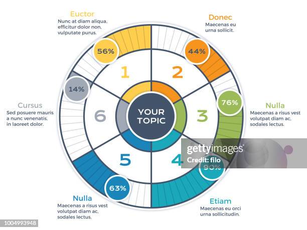 circle infographic data - concentric circle graph stock illustrations