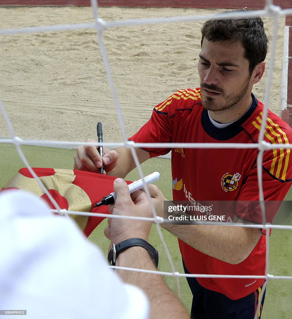 Spain's goalkeeper and captain Iker Casi