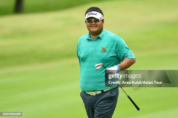 Prom Meesawat of Thailand pictured during pro-am tournament ahead of the Royal Cup 2018 at Phoenix Gold Golf and Country Club on July 25, 2018 in...