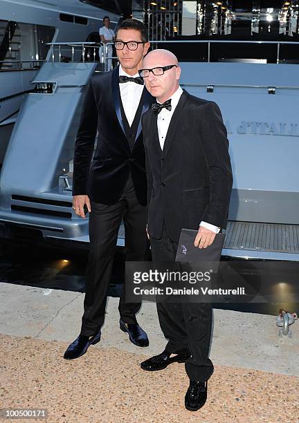 Stefano Gabbana and Domenico Dolce depart for Naomi Campbell's birthday party during the 63rd Annual International Cannes Film Festival on May 22,...