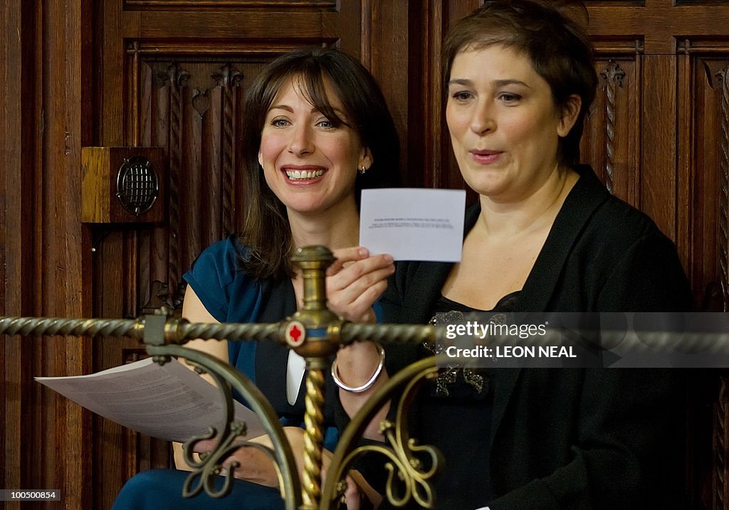 Samantha Cameron (L), wife of British Pr